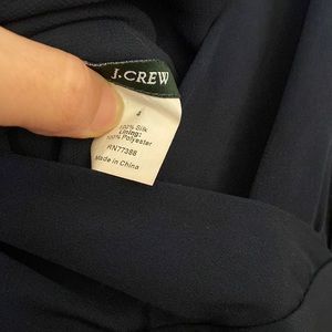 Silk navy j crew dress size 4